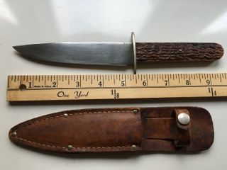 Vintage L.  L.  Bean Hunting & Fishing Bone Handle Knife