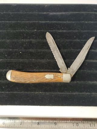 Vintage Old Schrade Walden Ny Usa Model 293 2 Blades Pocket Knife Rare One