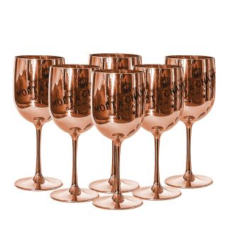 Moet & Chandon Rose Gold Ice Imperial Acrylic Champagne Glasses - Set Of 6