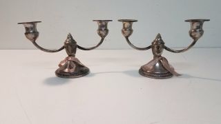 Mueck Carey Co Weighted Sterling Silver 925 Candlestick Candle Holders