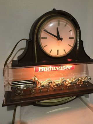 Anheuser - Busch Budweiser Clydesdale Light And Clock
