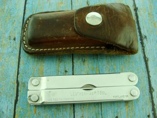 Vintage Leatherman Usa Folding Multi Tool Pliers Pocket Knife Knives