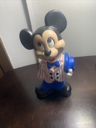 Walt Disney Productions Mickey Mouse Ceramic Figurine Uncle Sam Patriot