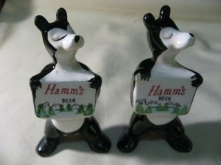Vintage Hamms Beer Bear Salt And Pepper Shakers