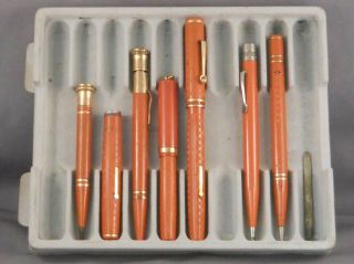 Eversharp Vintage Red Hard Rubber Parts - - Pencils And Pens - - As Parts Only