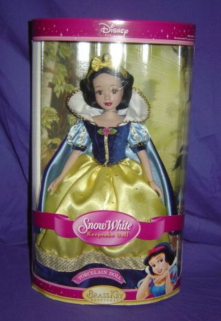 2003 Disney Princess Brass Key Porcelain Keepsake Snow White 14 " Doll,  Box