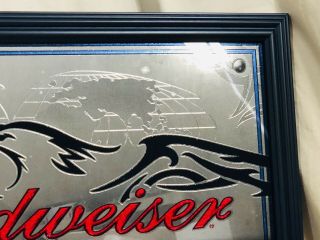 2010 Budweiser United States Air Force Mirror Beer Sign,  Eagle And Dog Tags USA 3