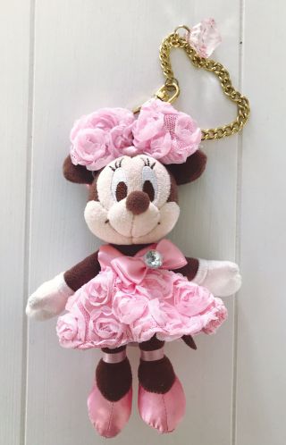 Disney Store Japan Minnie Mouse Pink Keychain Handbag Charm