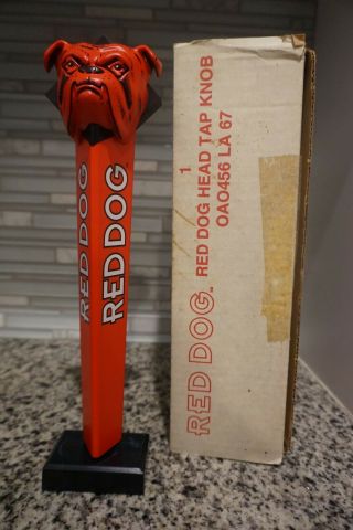 Ultra Rare Vintage Red Dog Beer Tap Handle (box And 1 Owner)
