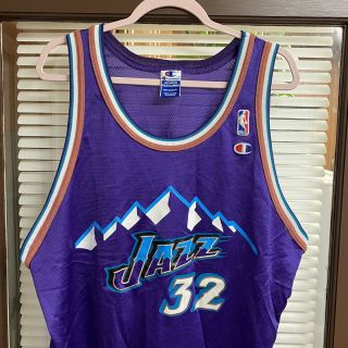 Vintage 90’s Utah Jazz Karl Malone 32 NBA Champion Jersey Sz 52 Stockton NBA 3