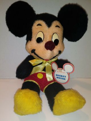 Vintage 60s 70s 12 Inch California Stuffed Toys Walt Disney Mickey Mouse W Tag