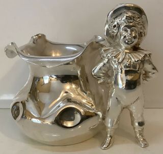 Victorian Rogers Bro.  Silverplate Figural Toothpick Holder Standing Boy