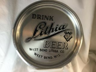 Beer Tray,  Vintage,  Lithia Beer West Bend Wisconsin,  1960s / 70s,  Home Brewed
