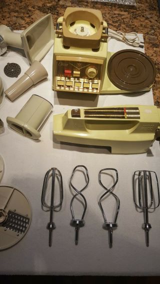 Oster Imperial Kitchen Center Mixer Power 5 Speed w/ Accessories Vintage 3
