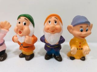 Vintage Walt Disney Snow White And The Seven Dwarfs 5” Figures Made In Hong Kong 3