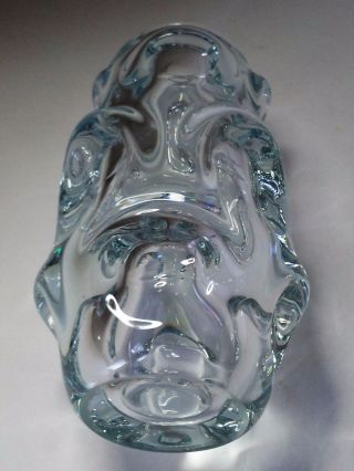 Mid Century Modern Czech Bohemian SKRDLOVICE JAN BERANEK Art Glass Vase Arch Vtg 3