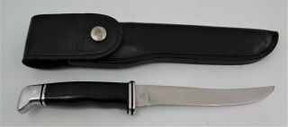 Vintage Buck No.  121 Fixed Blade Knife W/correct Buck Marked Sheath