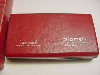 Vintage Starrett No 711 Last Word Indicator Machinist ' s Set & Case 2