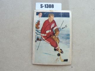 Vintage 1953 Parkhurst Hockey Card Gordie Howe Detroit Red Wing S1308