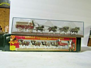 1995 Ertl Budweiser Clydesdale Eight Horse Hitch Never Displayed