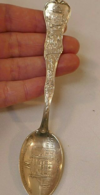 Antique Sterling " The Welcome Arch And Union Depot " - Denver Colo.  Souvenir Spoon