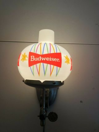 Vintage Budweiser Beer Brass Wall Sconce Bar Lamp Sign Light