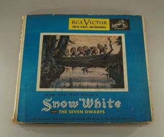 Vintage Walt Disney Songs From Snow White And Seven Dwarfs 78rpm Set