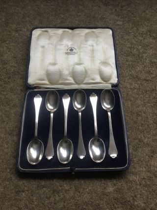 Boxed Set Of 6 X Silver Teaspoons By Mappin & Webb - Hallmarked Sheffield Rings