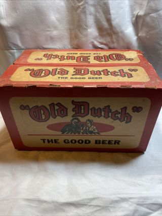 Vintage Old Dutch Beer Case With Empty 17 Bottles Heavy Duty Box Pittsburgh Pa