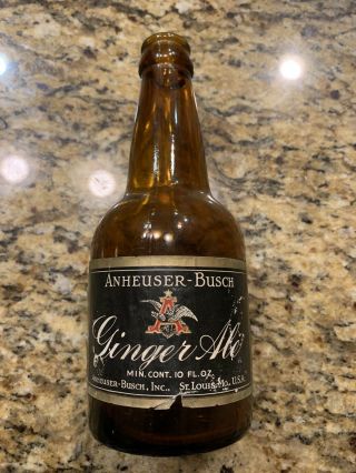 Budweiser Beer Anheuser Busch Ginger Ale Bottle - St.  Louis Missouri