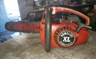Vintage Homelite Xl Automatic Oiler Chainsaw With 10 " Bar Little Homelite