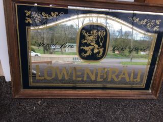 Vintage Lowenbrau Beer Mirror Sign