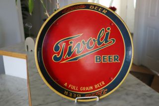 Vintage 1935 Tivoli Beer Round Serving Tray