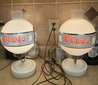 Vintage Coors Beer Wall Sconces Pair Lighted Bar Sign Advertising Lights