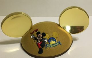 Walt Disney World 50th Anniversary Mickey Mouse Ears Hat Gold Adult Size