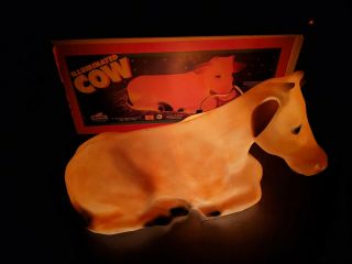 Vintage Empire Blow Mold Nativity Lighted Cow W/ Box