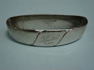 Randahl Shop Hand Wrought Sterling Silver Napkin Ring  Ruth  91