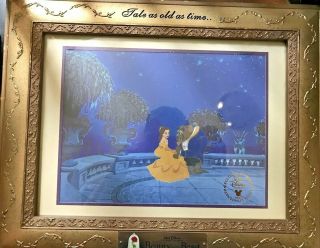 Walt Disney Beauty And The Beast Lithograph 1992 In Special Frame