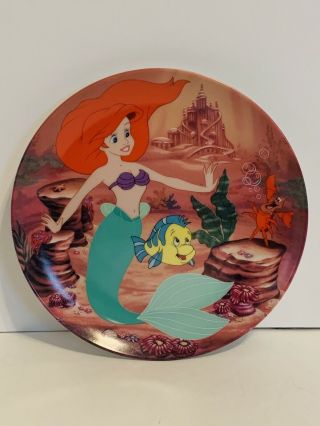 Disney Plate Knowles The Little Mermaid Underwater Buddies Flounder 2455a