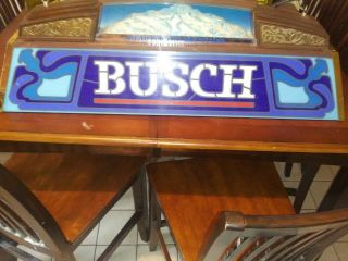 Busch Beer Head For The Mountains 40 " Pool Table Light 1985 In Time For Christmas