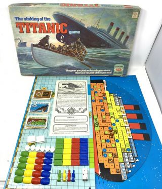 The Sinking Of The Titanic Board Game Vintage 1976 Ideal Toy Corp.  100 Complete