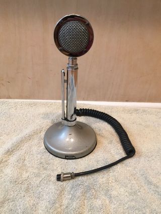 Vintage Astatic D - 104 Lollipop Ham Cb Radio Microphone With T - Ug8 Stand Base