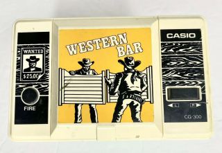 Casio Vintage Handheld Western Bar Game Cg - 300 Japan