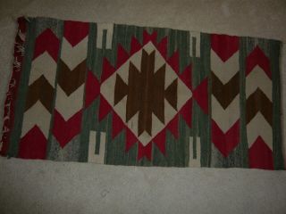 Vintage Native American Navajo Handmade Woven Wool Rug