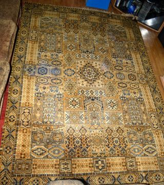Vintage Wool Area Rug Large 114 " X 76 " From Belgium Collectible