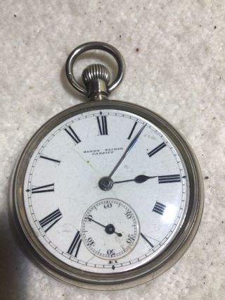 Vintage Silver Cased Fob Pocket Watch - Henry Tainsh,  Case By Dennison,  1932