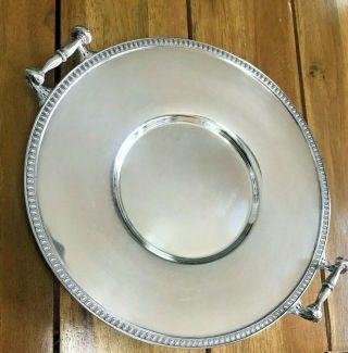 Antique Derby Sp Co.  International 4439 Decorative Silver Serving Dish Initialed