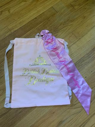 Disney Store Bibbidi Bobbidi Boutique Bag And Sash Princess Pink