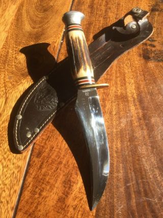 RARE Vintage Robert Klaas Kissing Crane Stag Skinner Knife 112 Solingen 3