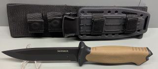 Gerber Usa Made Strongarm Coyote Brown 9.  75 " Tactical Fixed Blade 08720 Knife